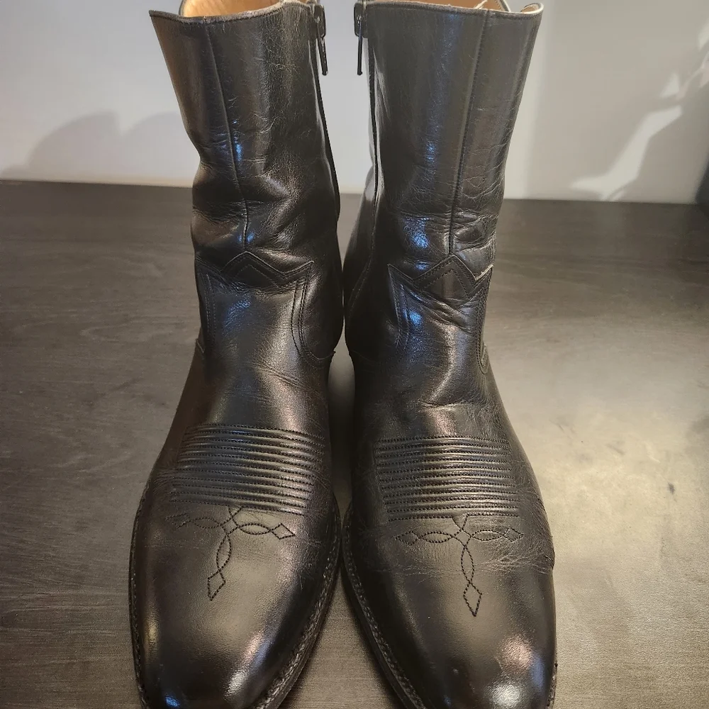 Dan Post Black Leather Ankle Boots